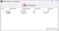 win-wifi-password-revealer显示Windows上保存的所有WiFi密码